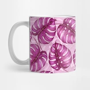 Monstera watercolor pattern Mug